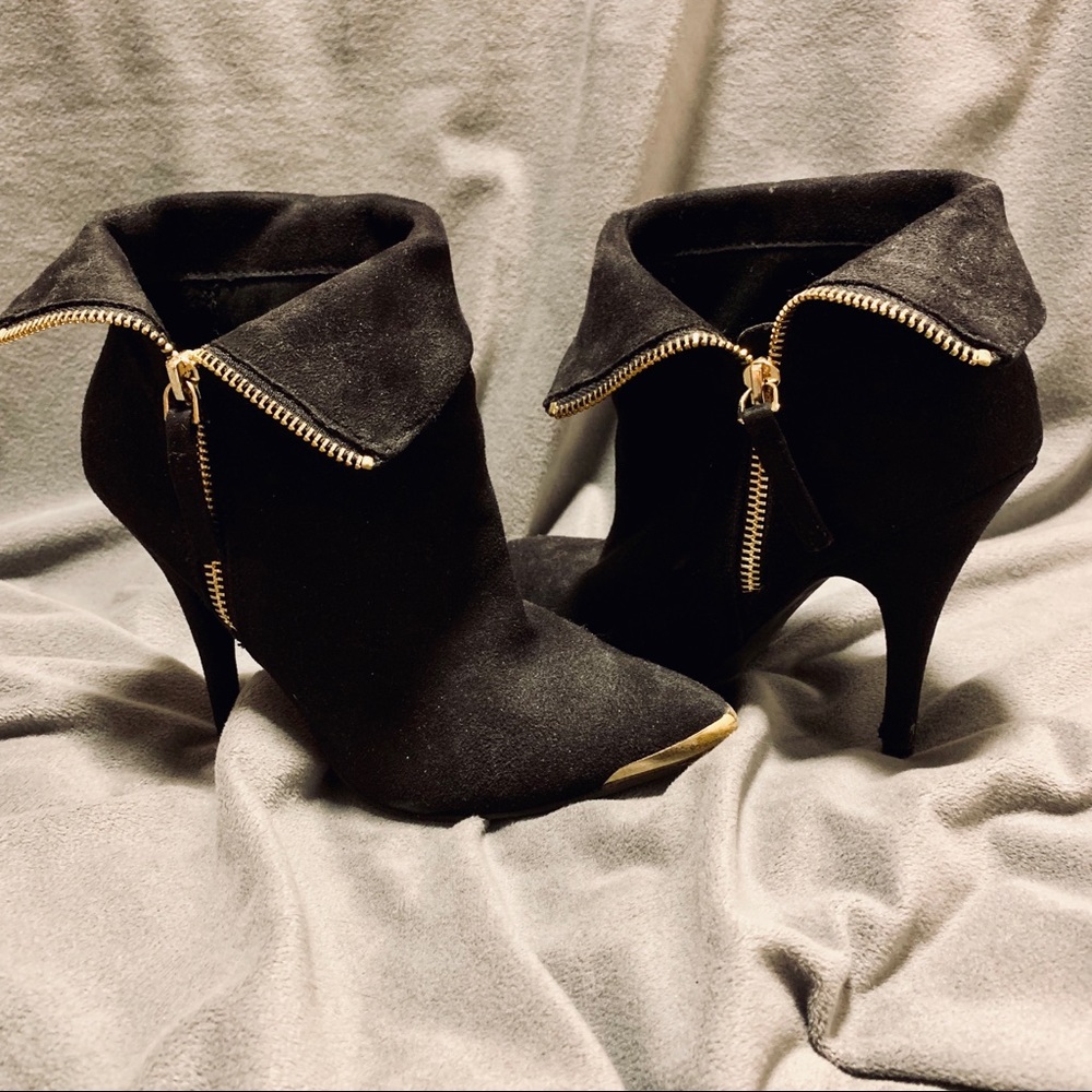 Black and Gold Booties